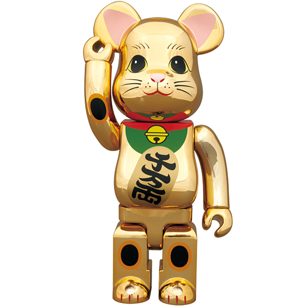 BE@RBRICK 招き猫 金メッキ 400％_0