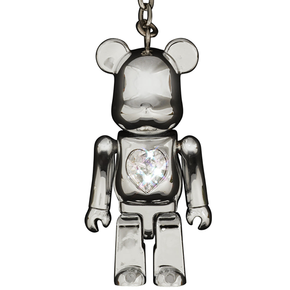 BE@RBRICK クリスタルハート メタルチャーム クロームメッキモデル / グロスブラックモデル_1