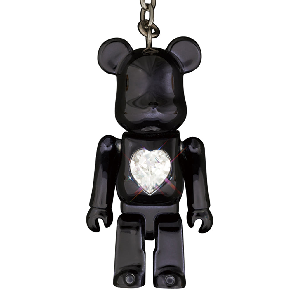 BE@RBRICK クリスタルハート メタルチャーム クロームメッキモデル / グロスブラックモデル_2
