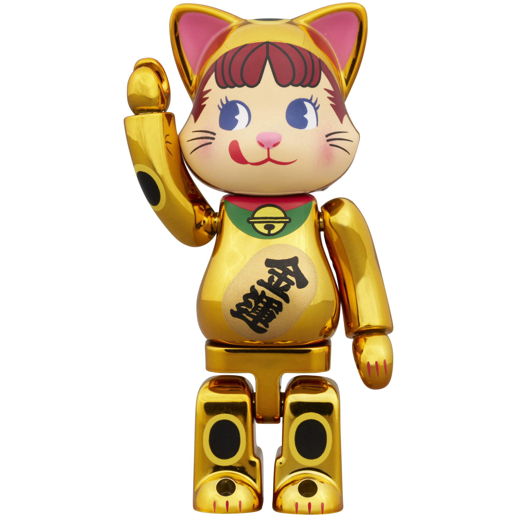 NY@BRICK Maneki Neko Peko-chan Gold plated 100% & 400% 
