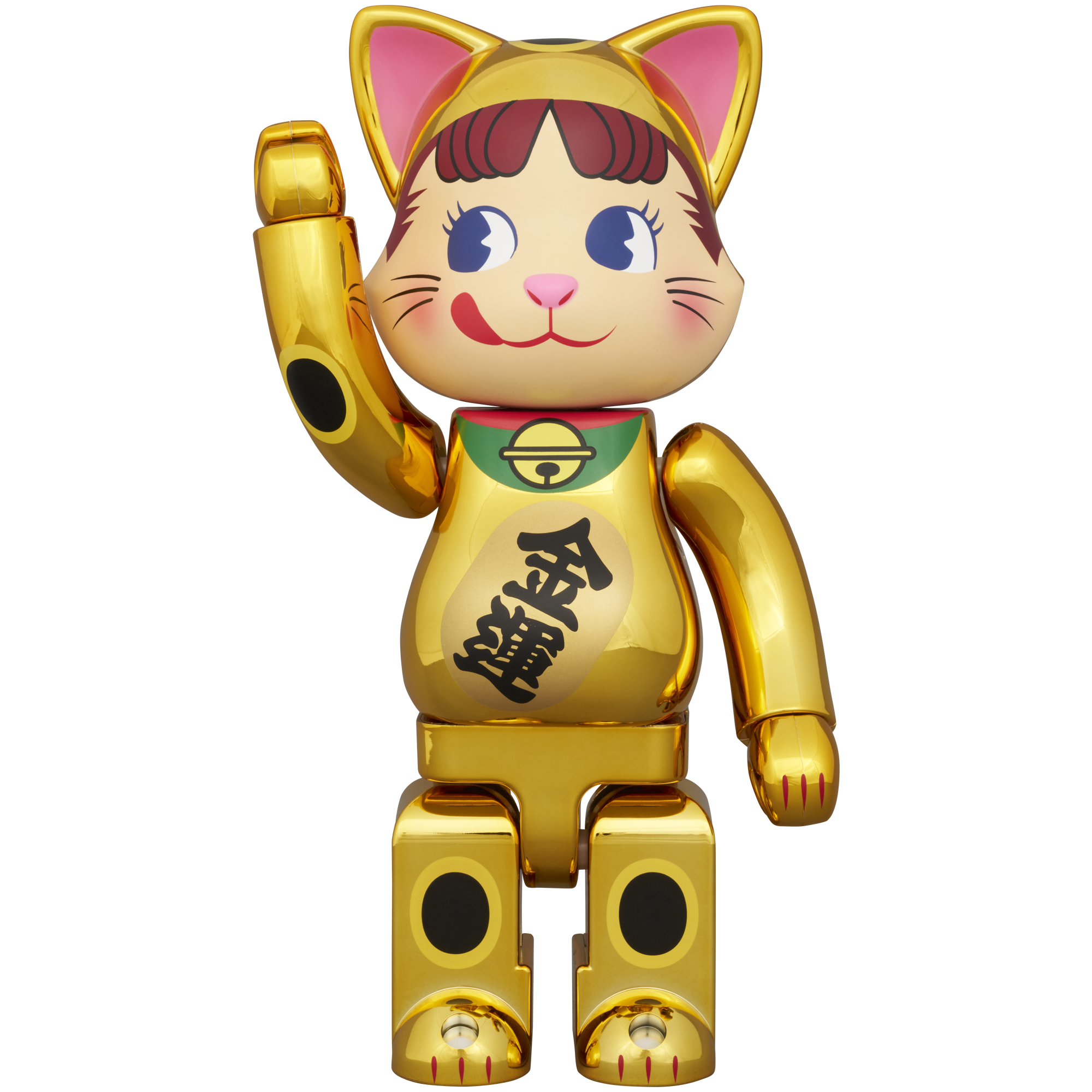 NY@BRICK Maneki Neko Peko-chan Gold plated 100% & 400% 