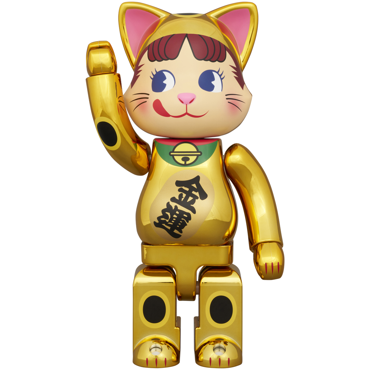 NY@BRICK Maneki Neko Peko-chan Gold plated 100% & 400% 