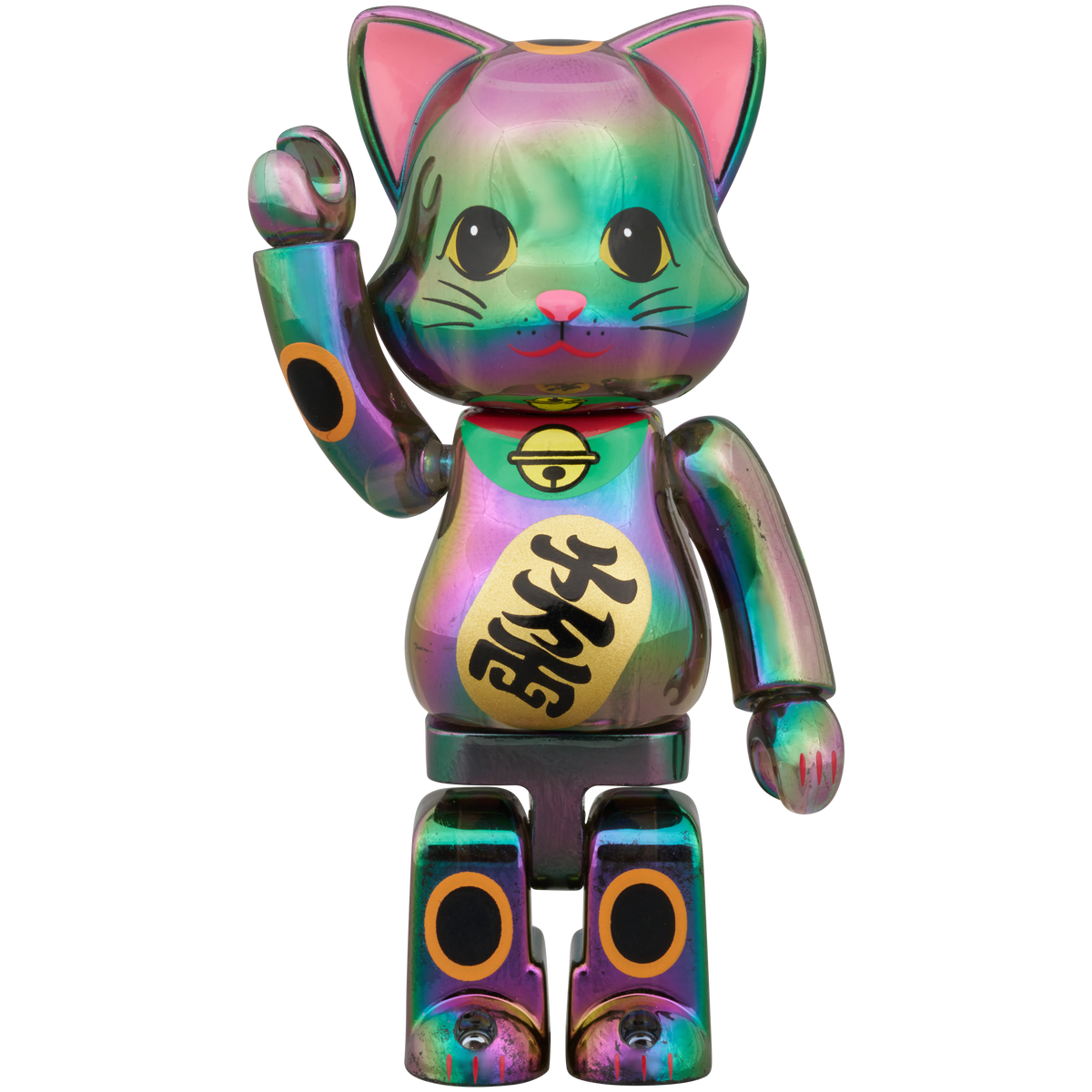 NY@BRICK 招财猫千万亮黑色透明电镀 100% 和 400%