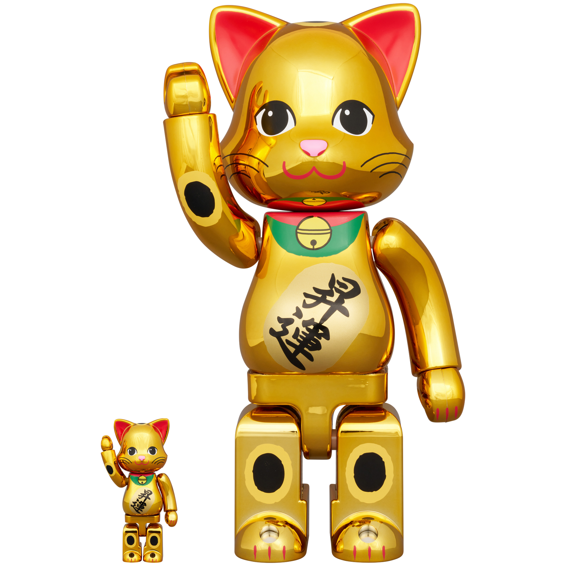 NY@BRICK 招き猫 昇運 金メッキ 100％ & 400％ | MEDICOM TOY OFFICIAL