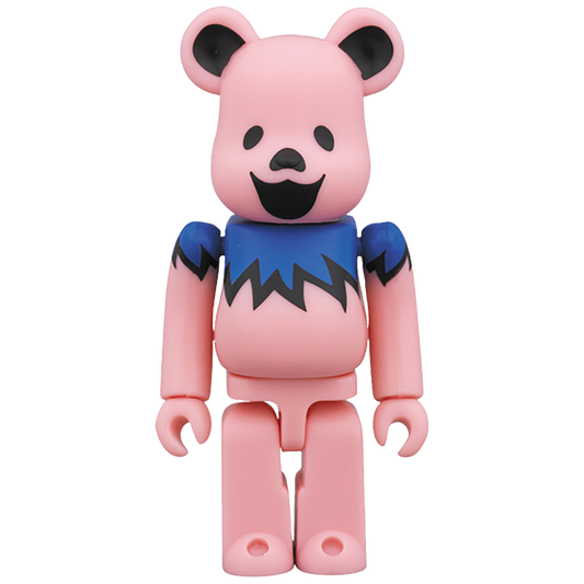 BE@RBRICK GRATEFUL DEAD DANCING BEARS PINK 100%