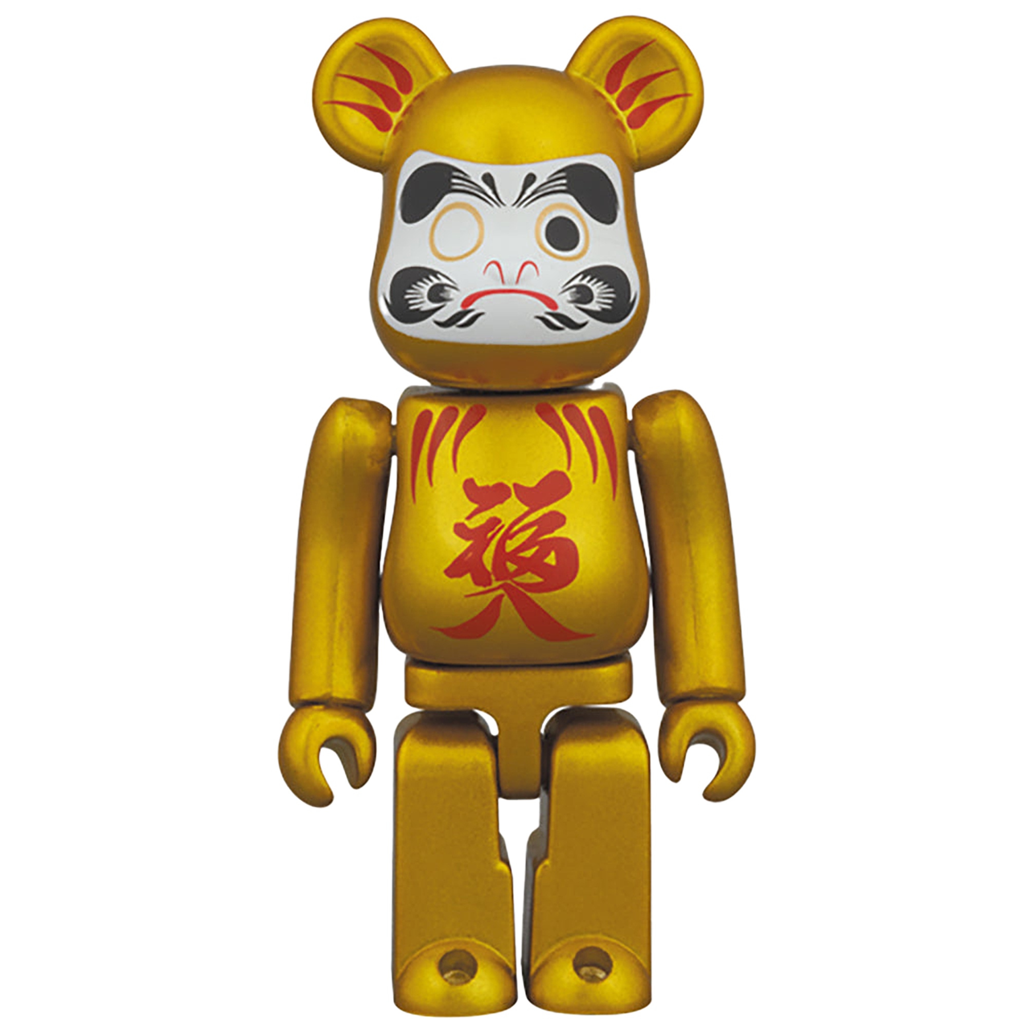 BE@RBRICK 達磨 金パール 100%