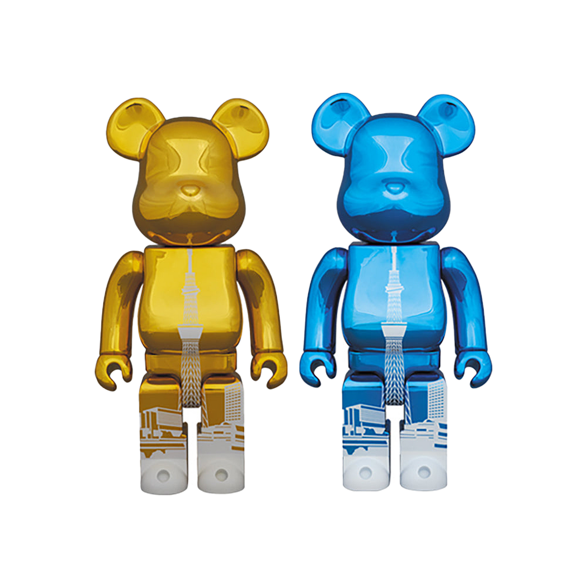 BE@RBRICK 東京スカイツリータウン(R) 400％ GOLD / LIGHT BLUE