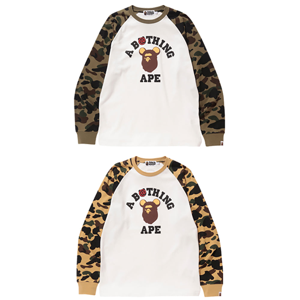 1ST CAMO BE@R COLLEGE L/S TEE_0