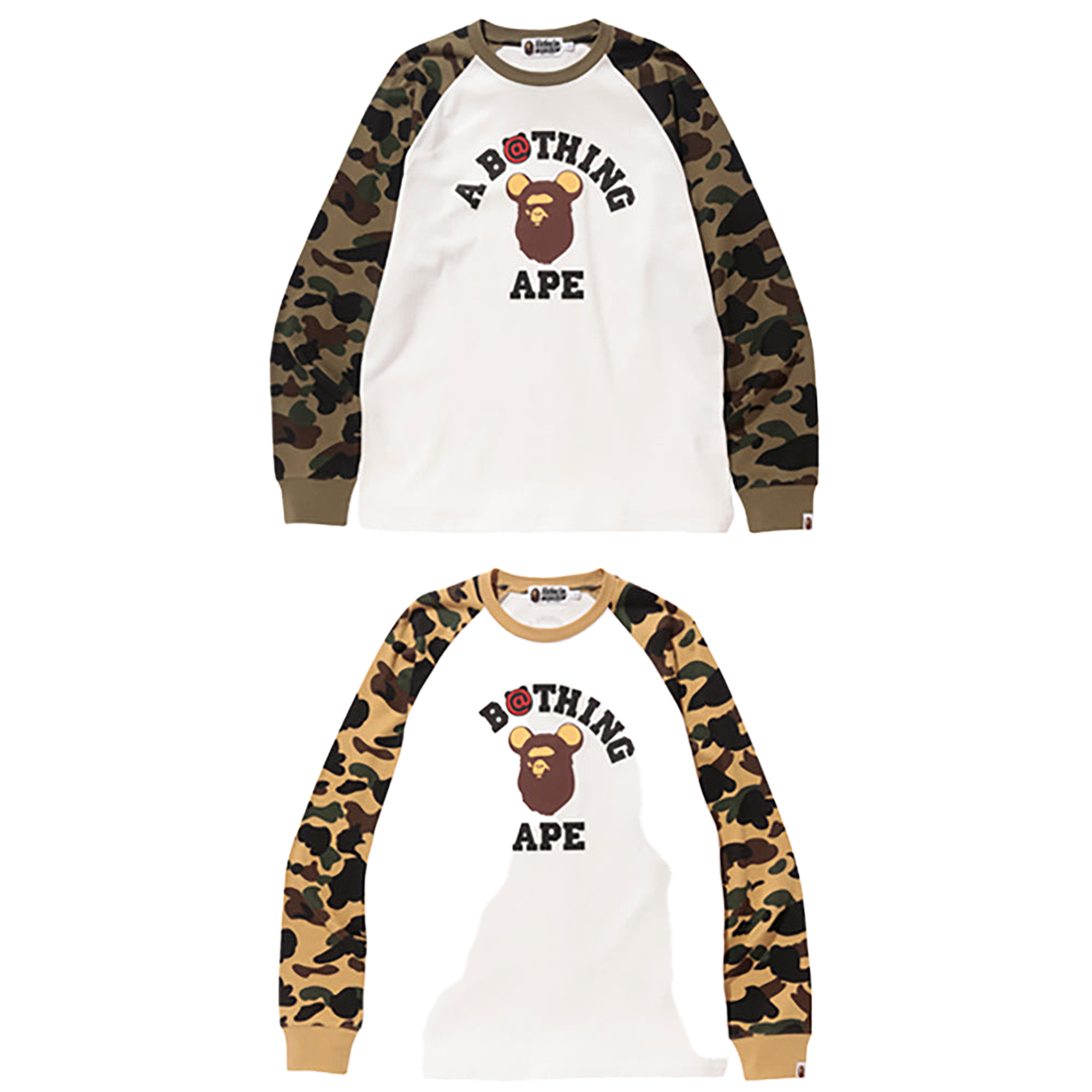 1ST CAMO BE@R COLLEGE L/S TEE