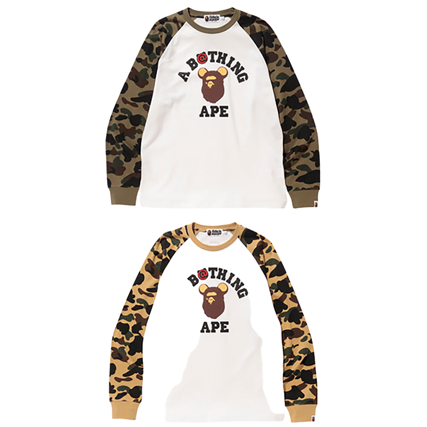 1ST CAMO BE@R COLLEGE L/S TEE