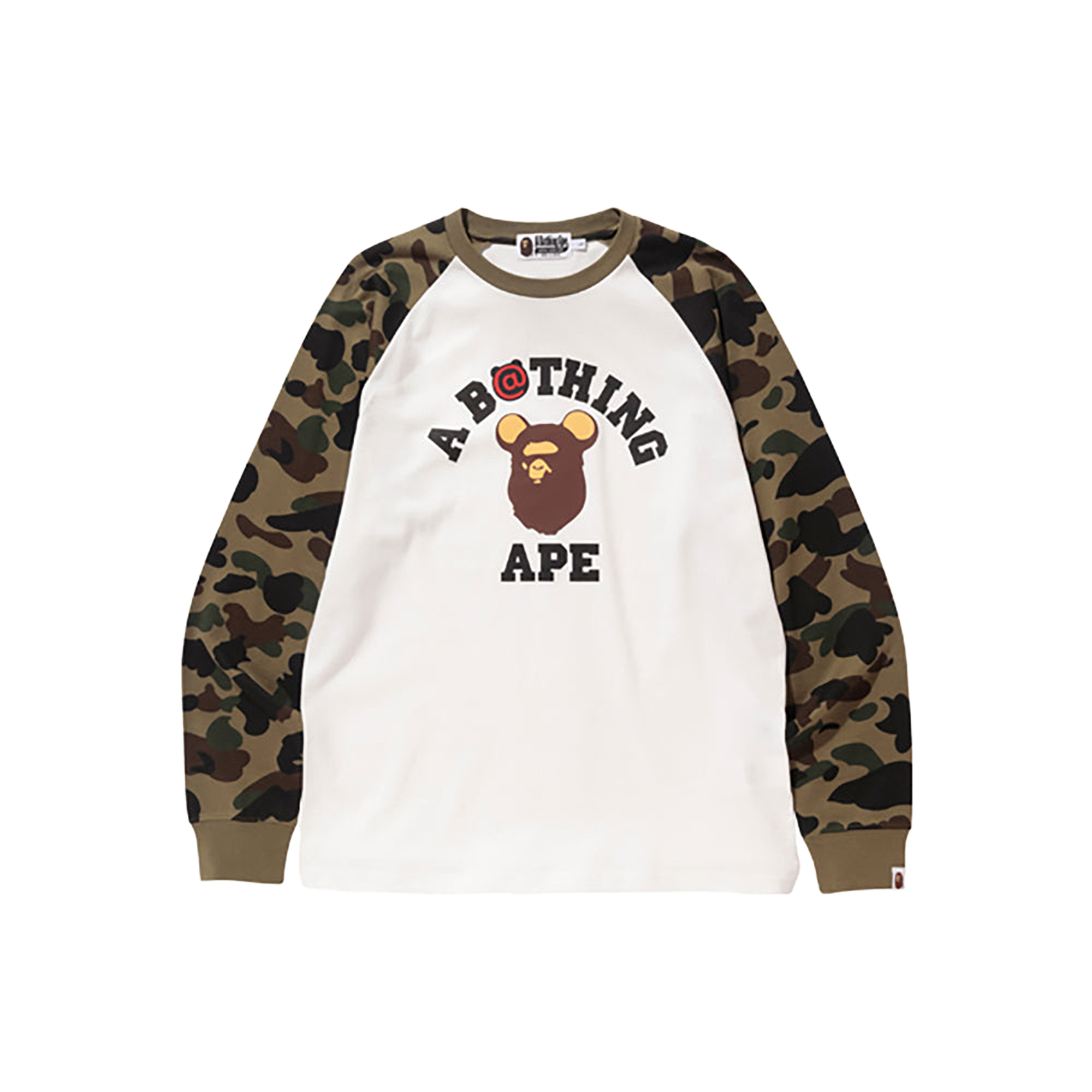 1ST CAMO BE@R COLLEGE L/S TEE