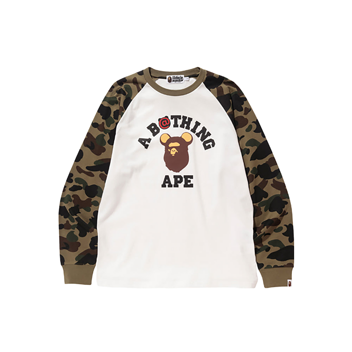 1ST CAMO BE@R COLLEGE L/S TEE