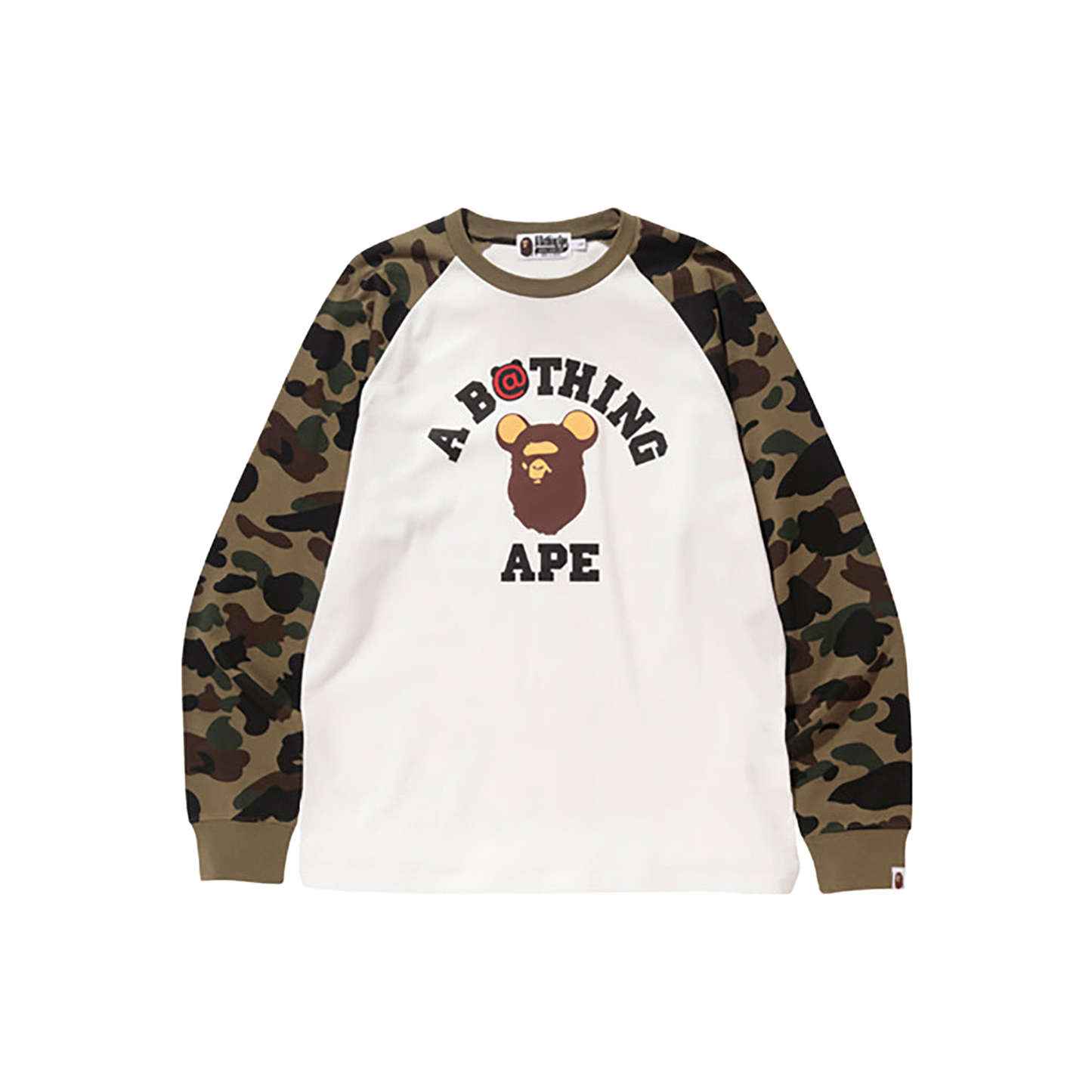 1ST CAMO BE@R COLLEGE L/S TEE