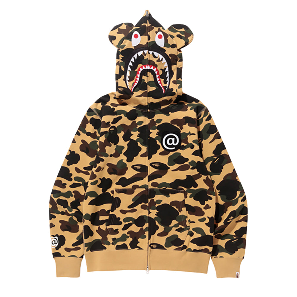 1ST CAMO SHARK BE@R FULL ZIP HOODIE_2