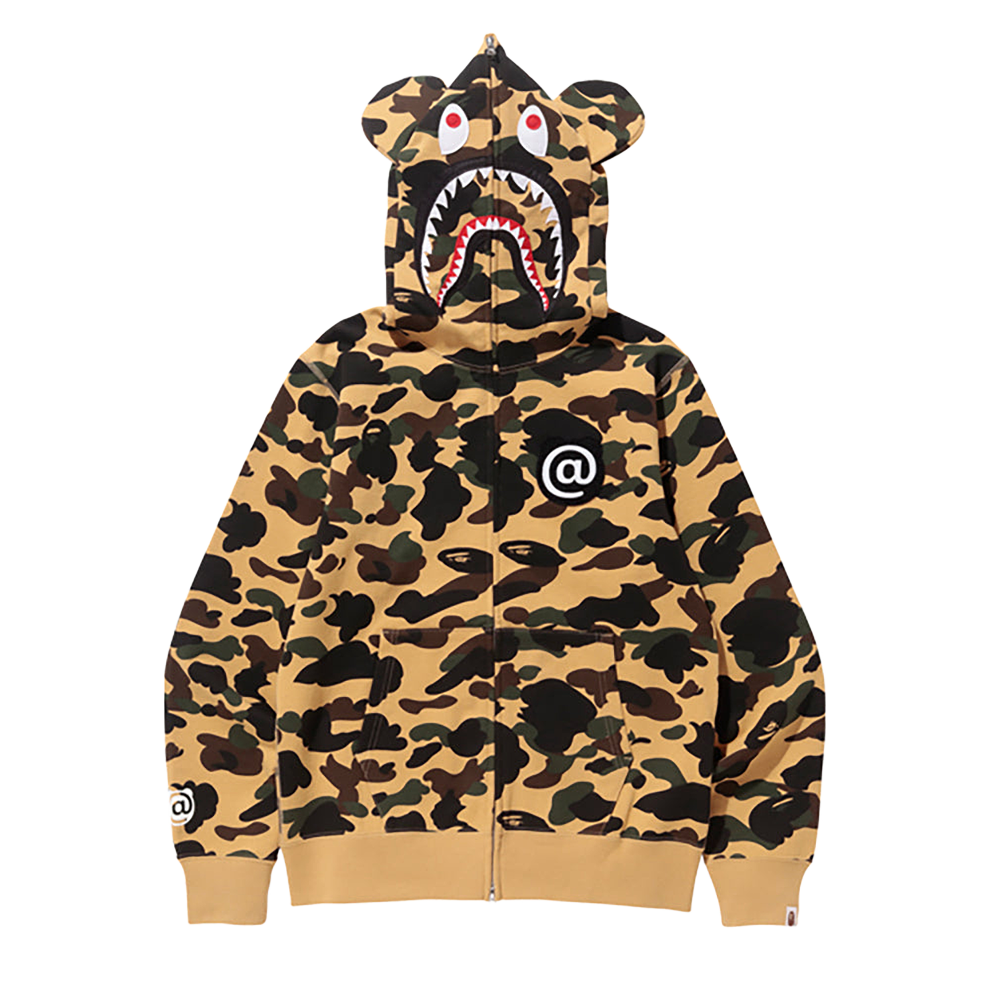1ST CAMO SHARK BE@R FULL ZIP HOODIE