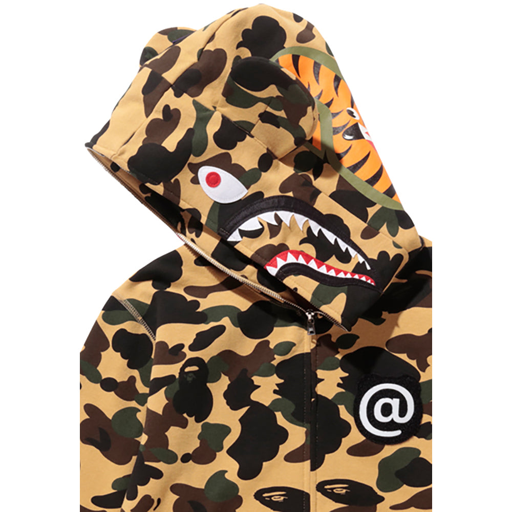 1ST CAMO SHARK BE@R FULL ZIP HOODIE_4