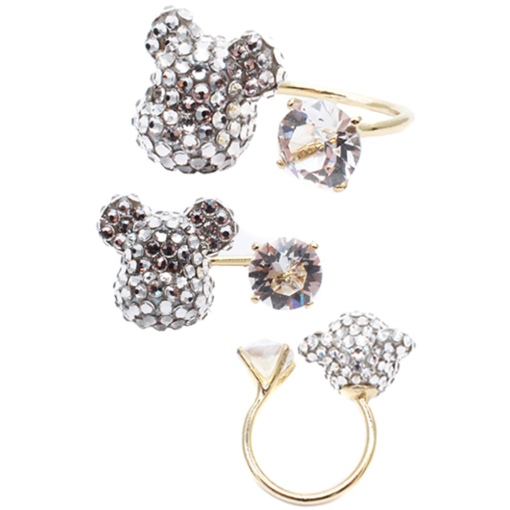 BE@BE@RBRICK CRYSTAL DECORATE RING(CRYSTAL/PINK/BLUE)RBRICK SWAROVSKI RING_2