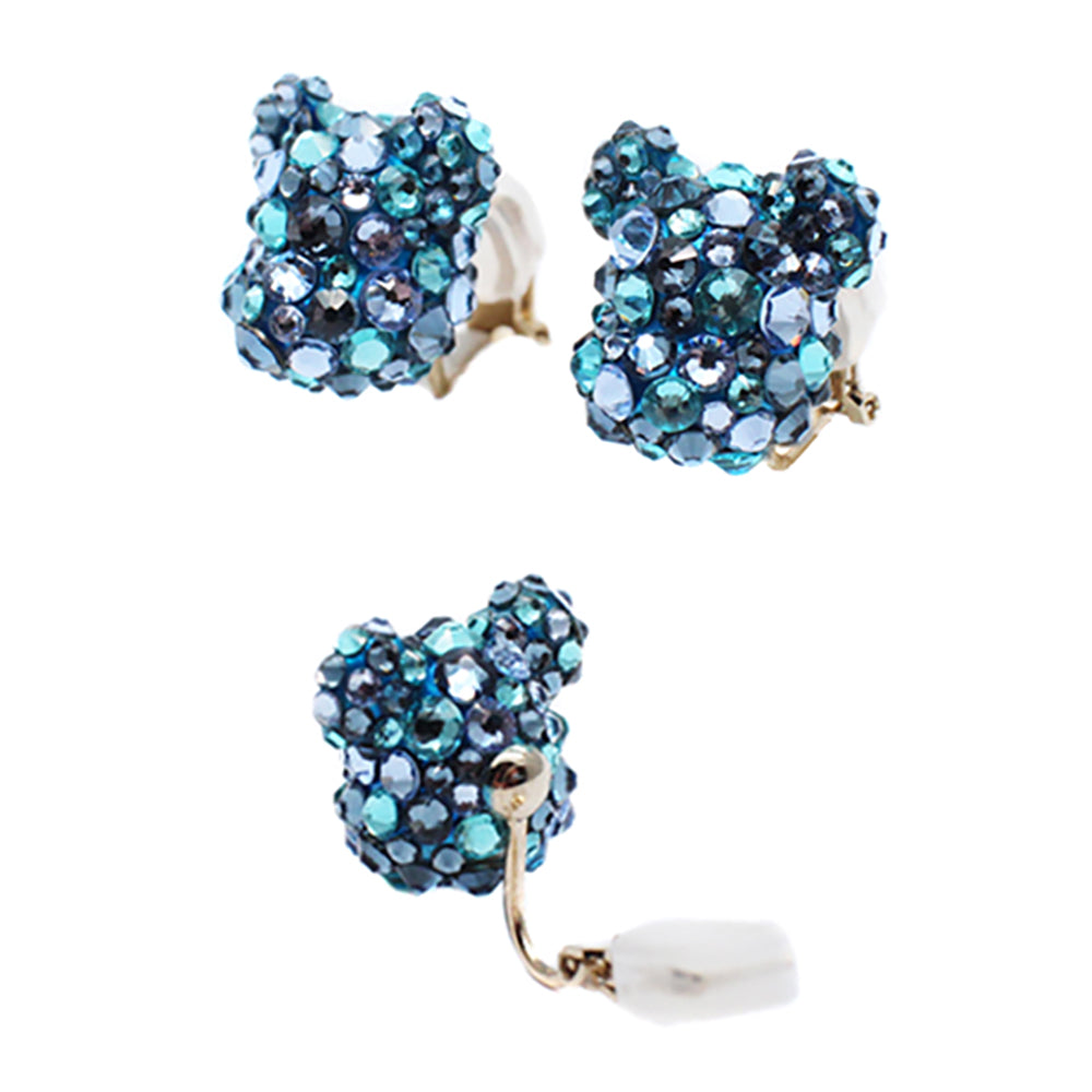 BE@RBRICK CRYSTAL DECORATE EARRING(CRYSTAL/PINK/BLUE)_3