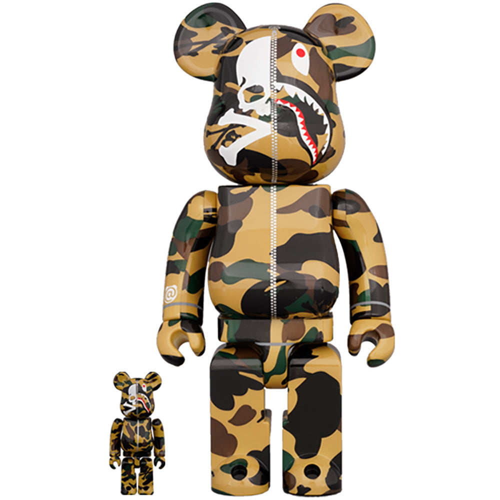 MASTERMIND VS BAPE(R)️ BE@RBRICK 100% & 400% (YELLOW)_0
