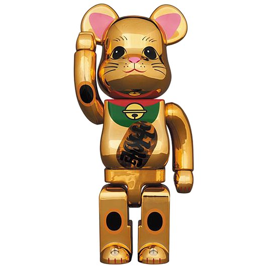 BE@RBRICK Manekineko Gold Plated luminous 400%