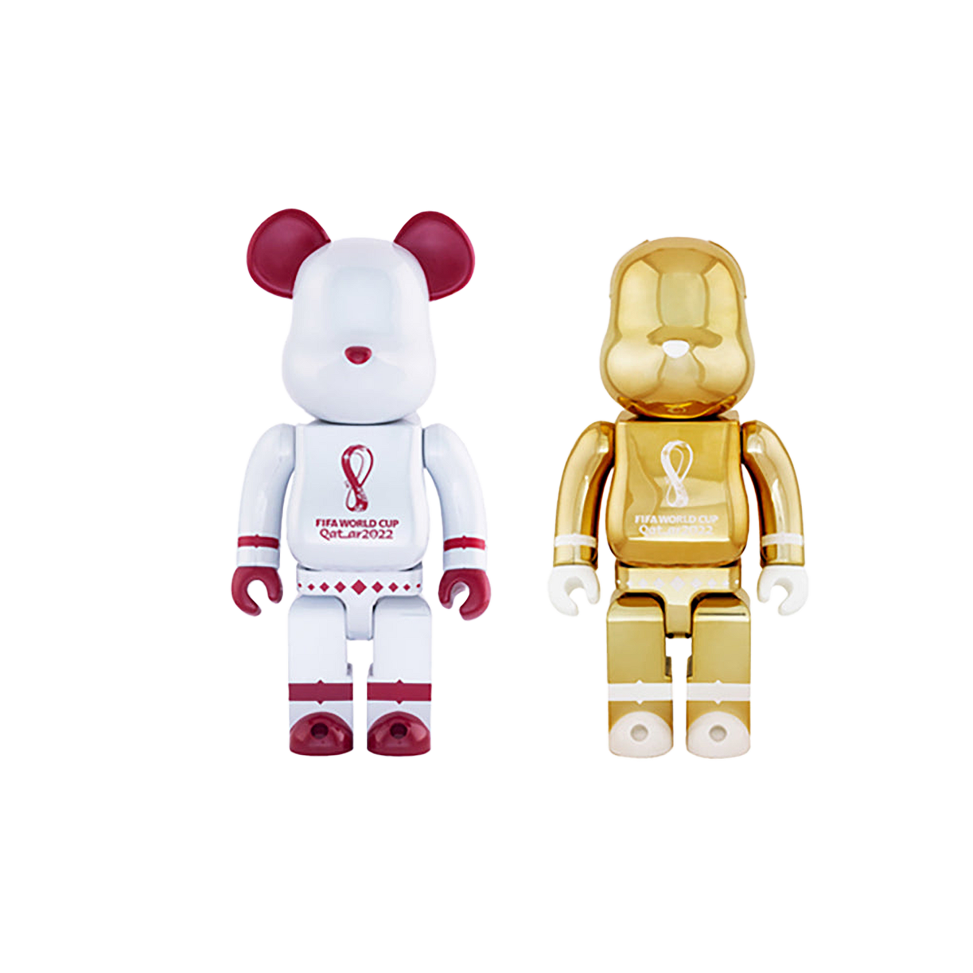 BE@RBRICK – FIFA WORLD CUP QATAR 2022 (TM) OLP WHITE CHROME / OLP