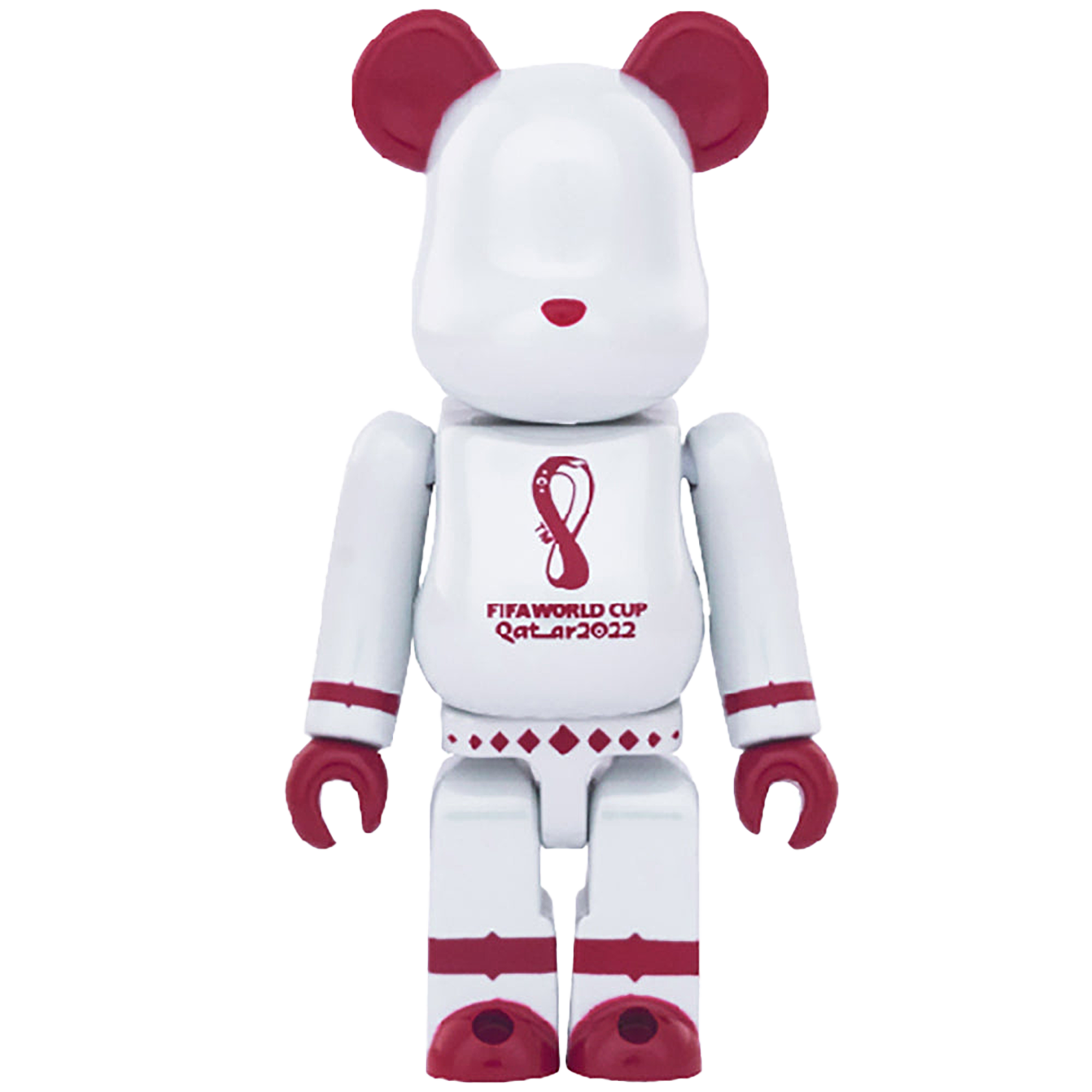 BE@RBRICK – FIFA WORLD CUP QATAR 2022 (TM) OLP WHITE CHROME / OLP GOLD 100% & 400%