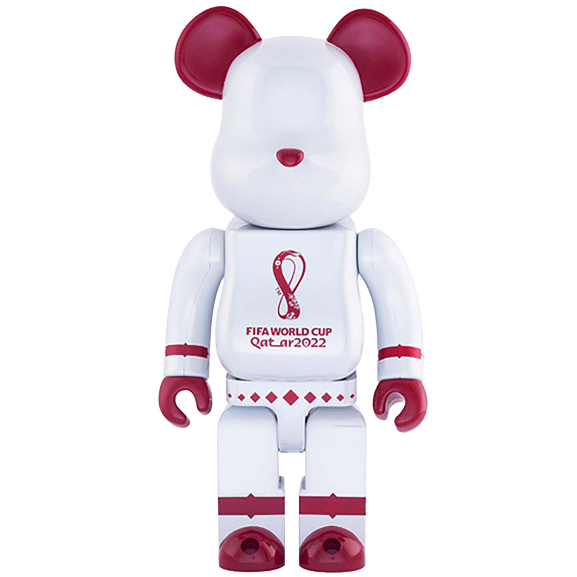 BE@RBRICK – FIFA WORLD CUP QATAR 2022 (TM) OLP WHITE CHROME / OLP GOLD 100% & 400%