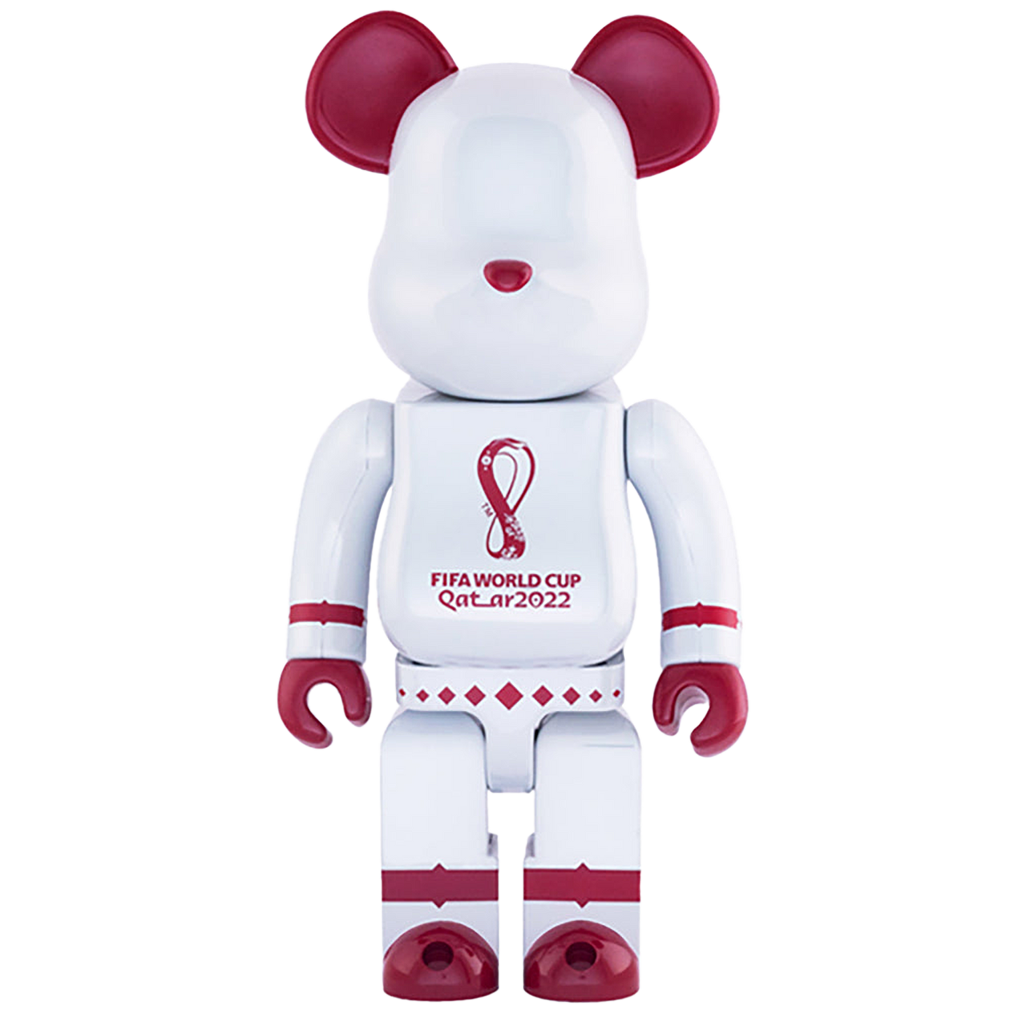 BE@RBRICK – FIFA WORLD CUP QATAR 2022 (TM) OLP WHITE CHROME / OLP GOLD 100% & 400%