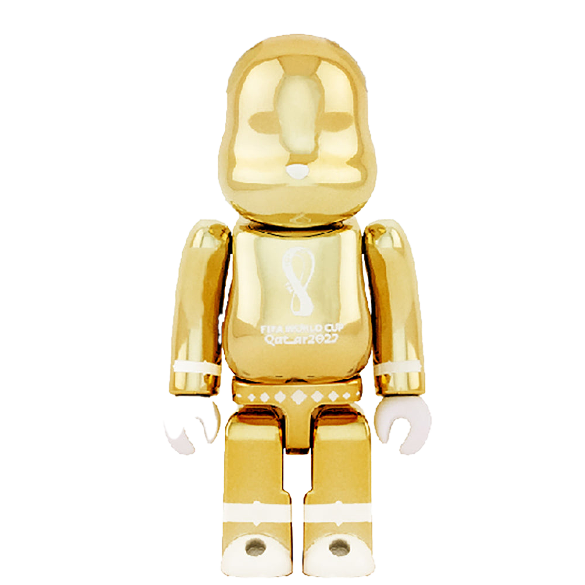 BE@RBRICK – FIFA WORLD CUP QATAR 2022 (TM) OLP WHITE CHROME / OLP