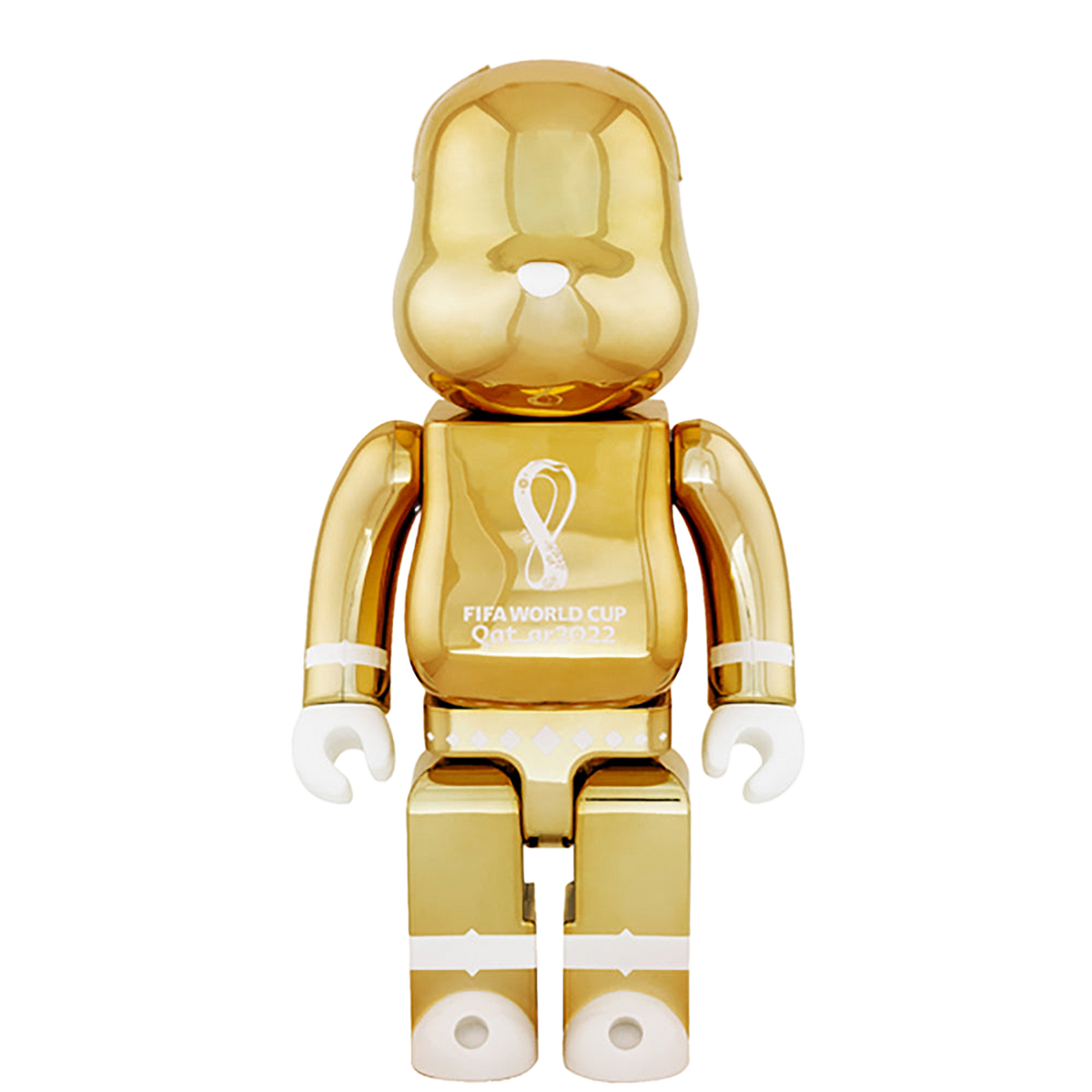 BE@RBRICK – FIFA WORLD CUP QATAR 2022 (TM) OLP WHITE CHROME / OLP