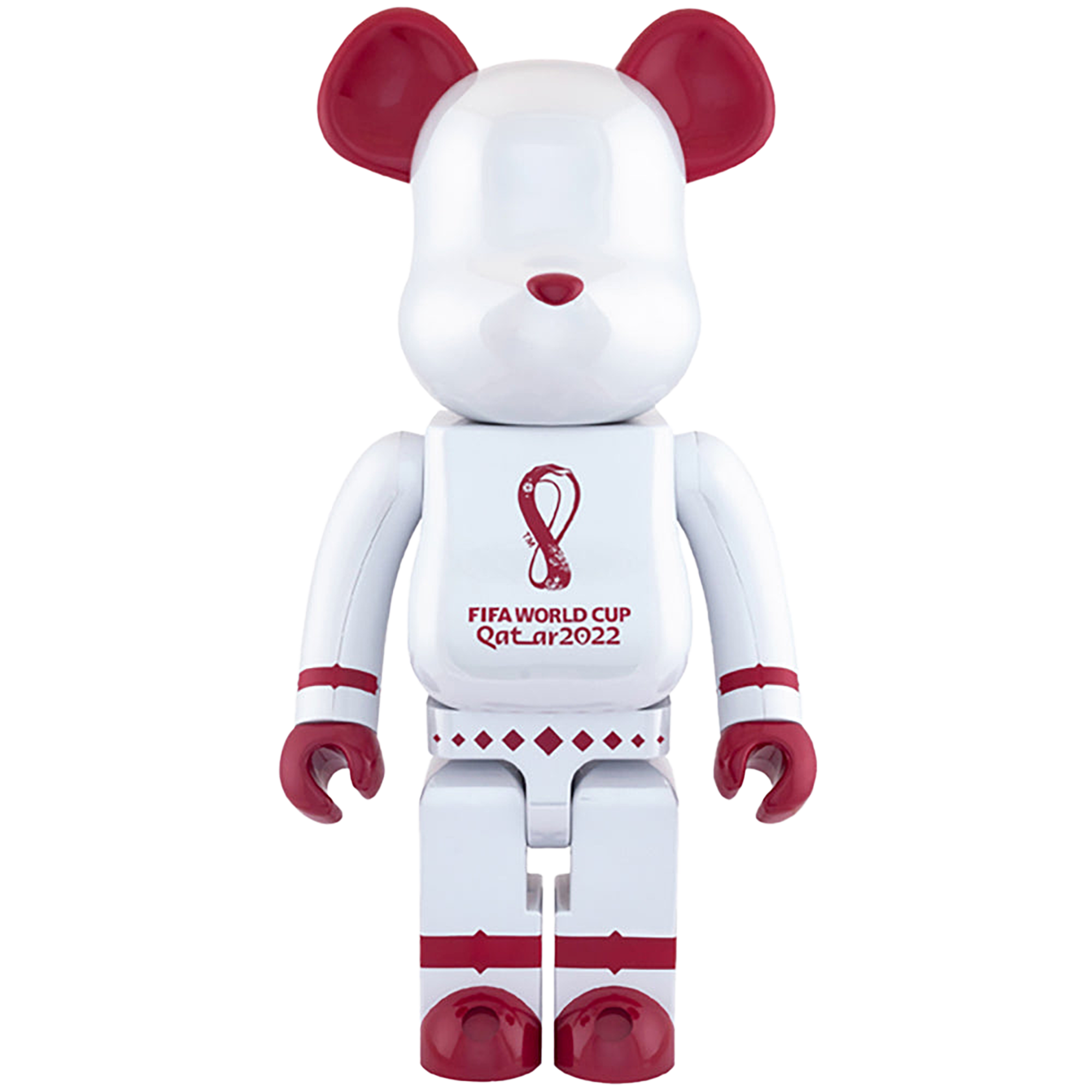 BE@RBRICK – FIFA WORLD CUP QATAR 2022 (TM) OLP WHITE CHROME / OLP GOLD 1000%