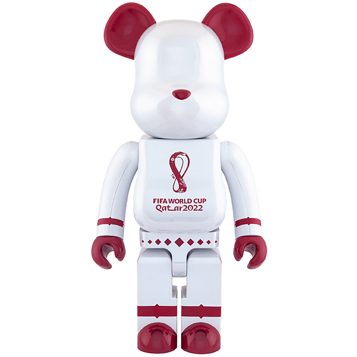 BE@RBRICK – FIFA WORLD CUP QATAR 2022 (TM) OLP WHITE CHROME / OLP GOLD 1000%