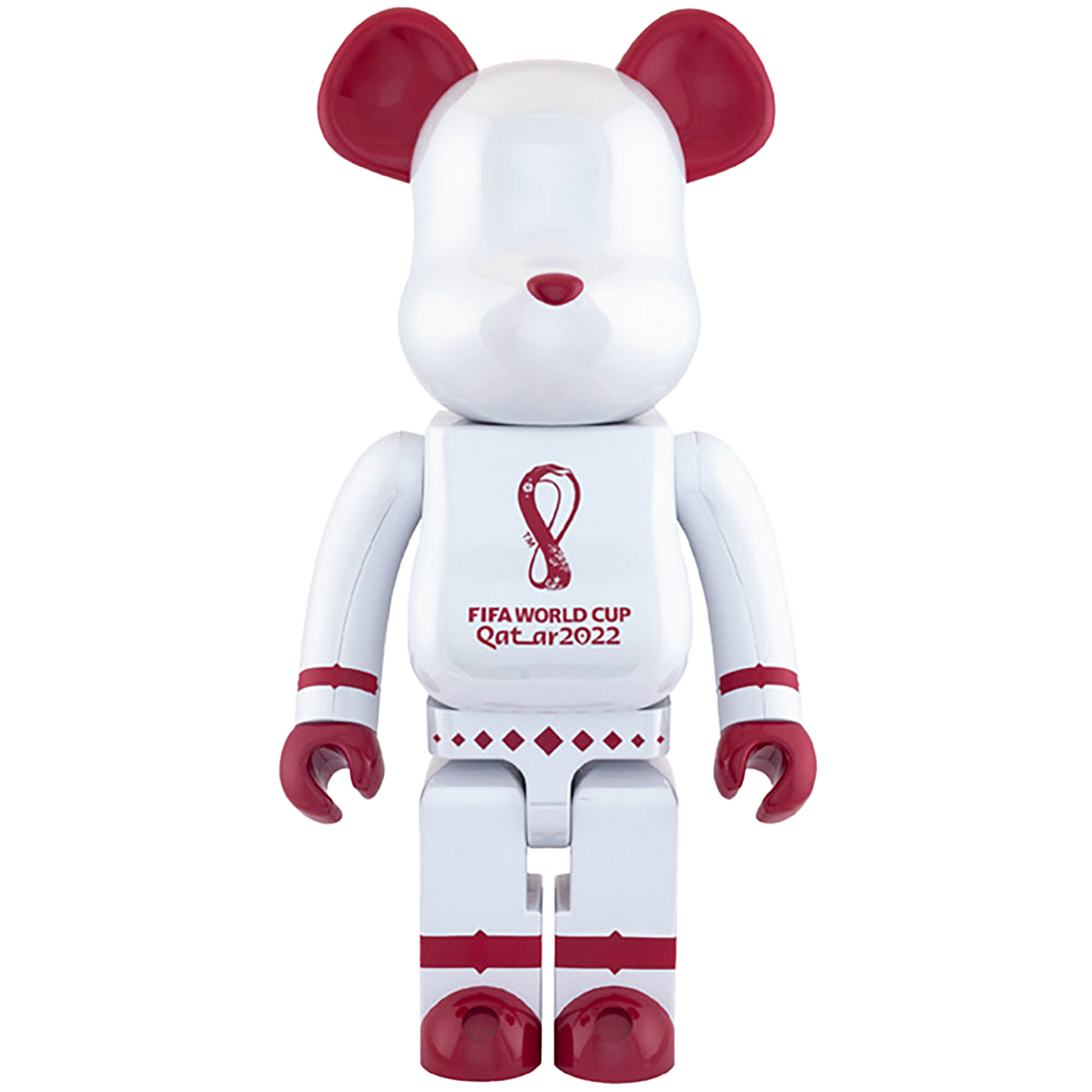 BE@RBRICK – FIFA WORLD CUP QATAR 2022 (TM) OLP WHITE CHROME / OLP GOLD 1000%