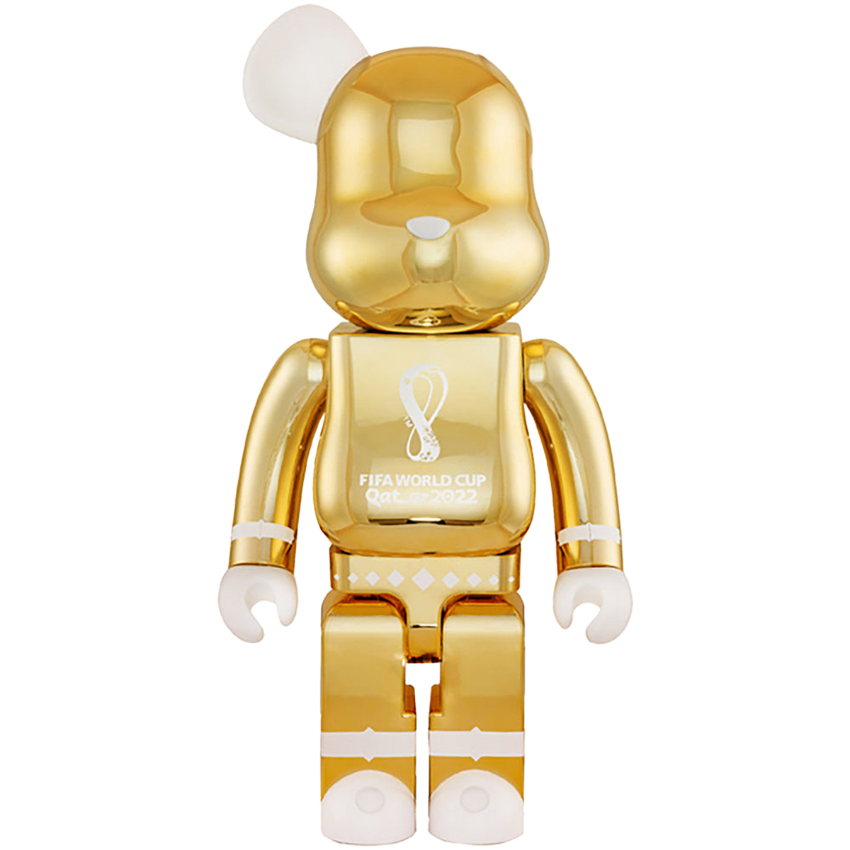 BE@RBRICK – FIFA WORLD CUP QATAR 2022 (TM) OLP WHITE CHROME / OLP