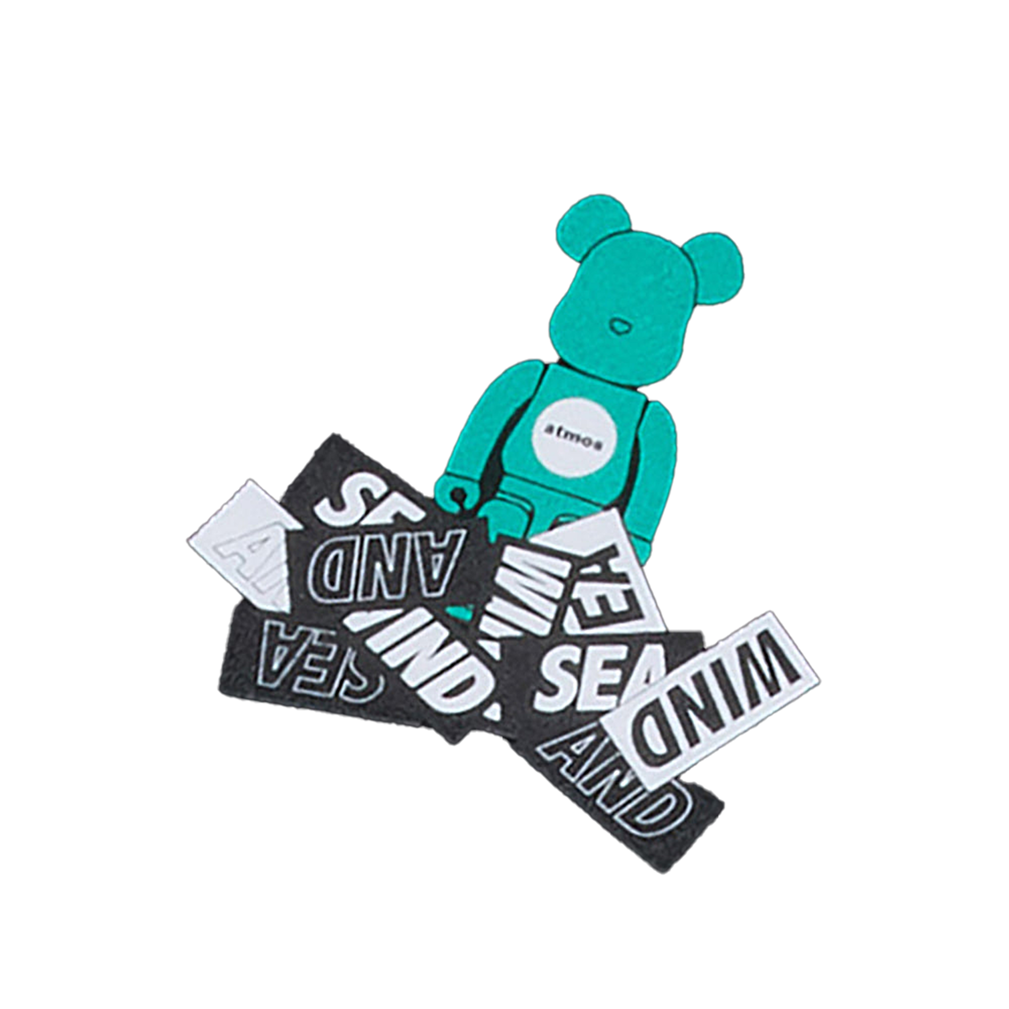 BE@RBRICK atmos × WIND AND SEA TYPE-2 Hoodie