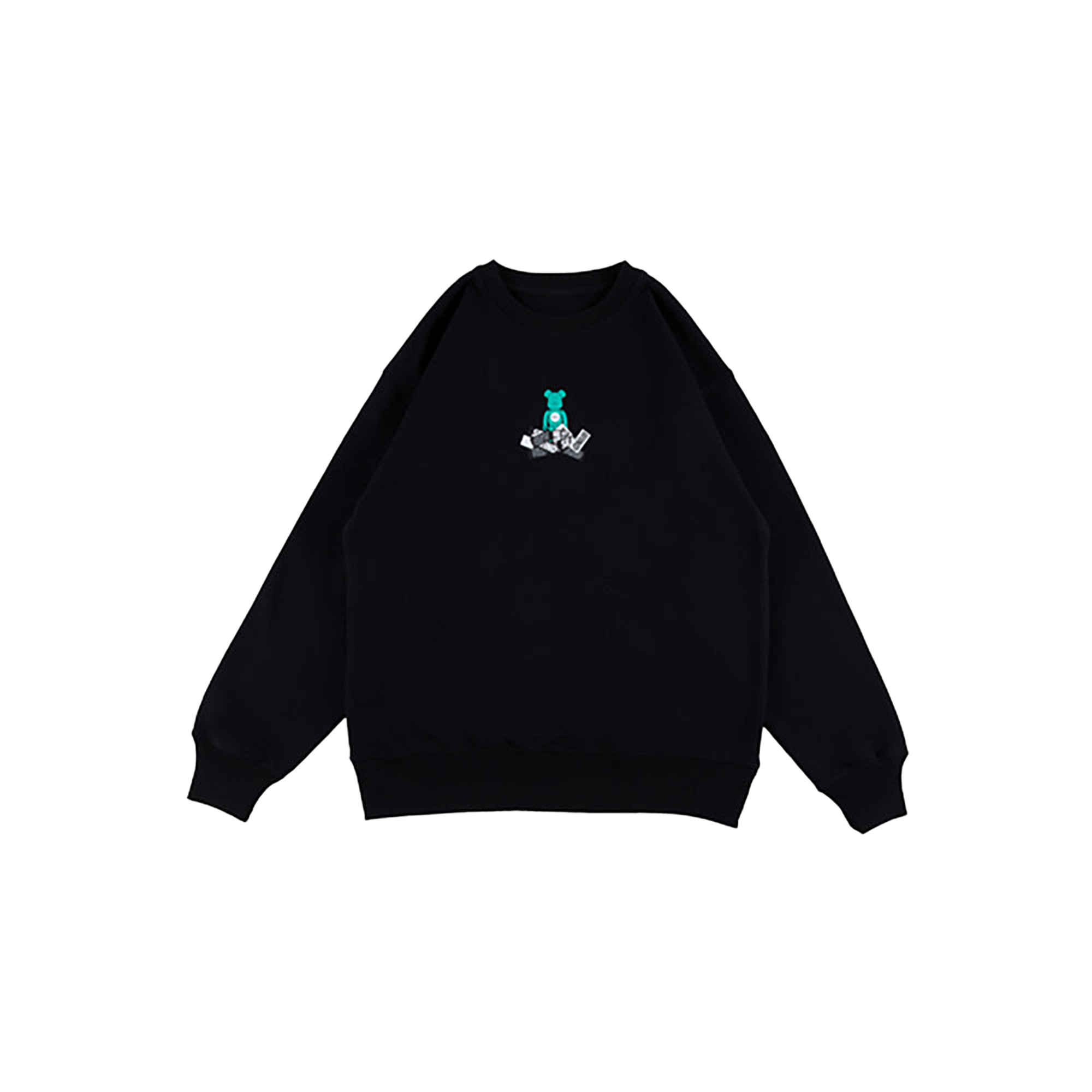 BE@RBRICK atmos × WIND AND SEA TYPE-2 Crew Neck Sweat