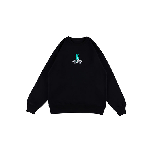 BE@RBRICK atmos × WIND AND SEA TYPE-2 Crew Neck Sweat