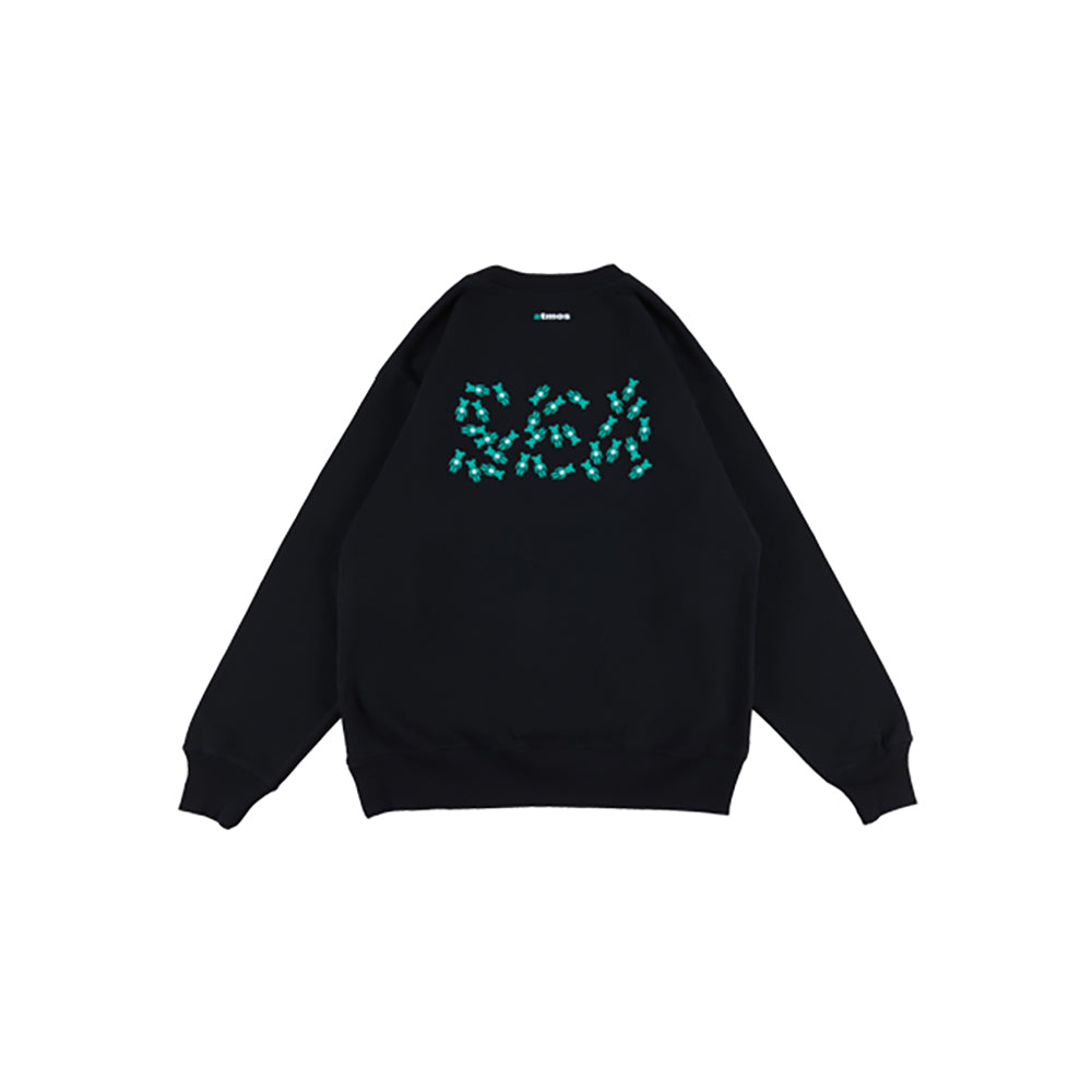 BE@RBRICK atmos × WIND AND SEA TYPE-2 Crew Neck Sweat_1