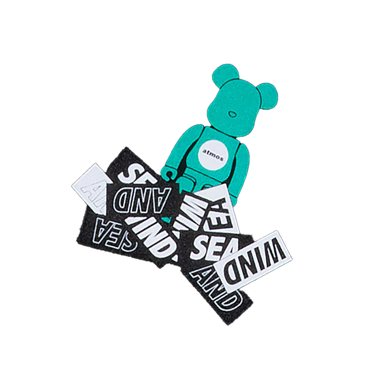 BE@RBRICK atmos × WIND AND SEA TYPE-2 Crew Neck Sweat