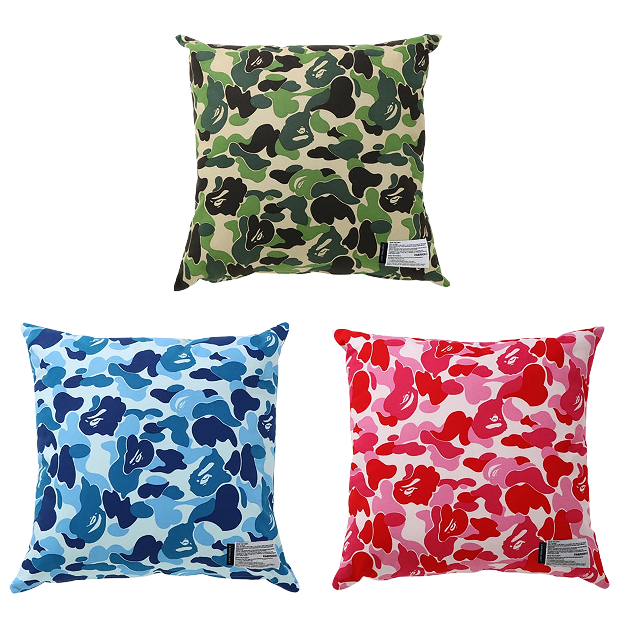 BAPE × FABRICK ABC CAMO SQUARE CUSHION