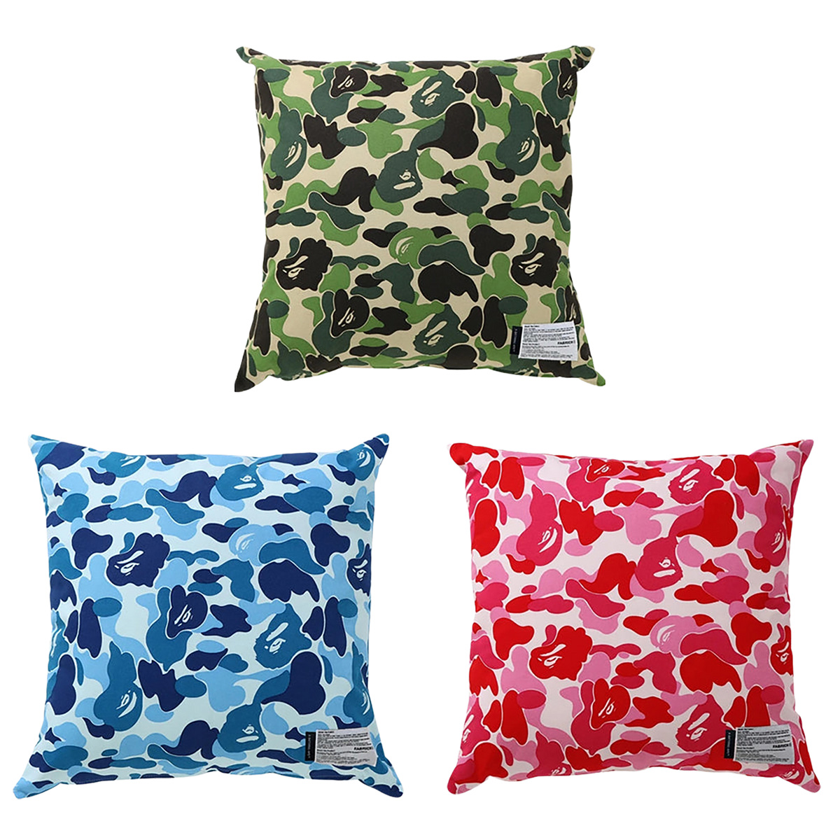 BAPE × FABRICK ABC CAMO SQUARE CUSHION