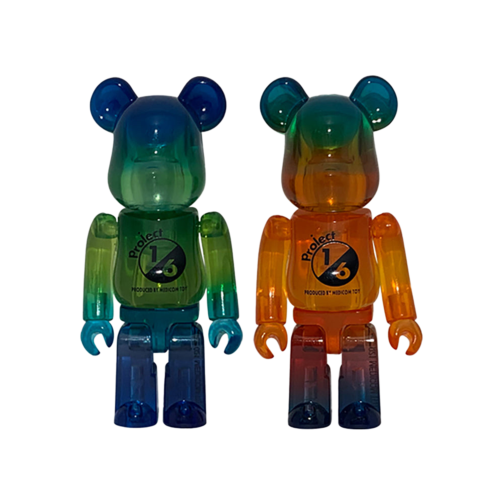 BE@RBRICK GRADATION CLEAR（Green ver.）/BE@RBRICK GRADATION CLEAR（Orange ver.）