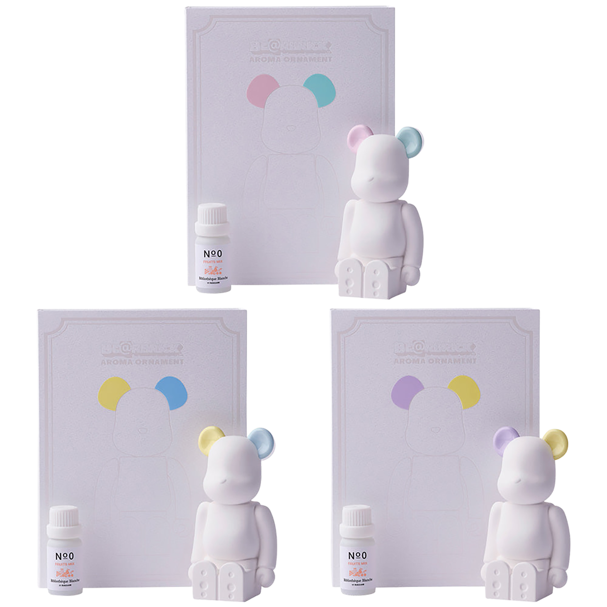 BE@RBRICK 香薰饰品 No.0 SWEET W-DOUBLE- 粉红薄荷／黄蓝／紫黄