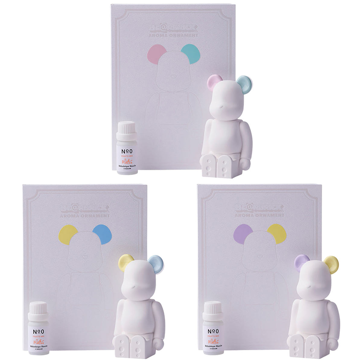 BE@RBRICK 香薰饰品 No.0 SWEET W-DOUBLE- 粉红薄荷／黄蓝／紫黄