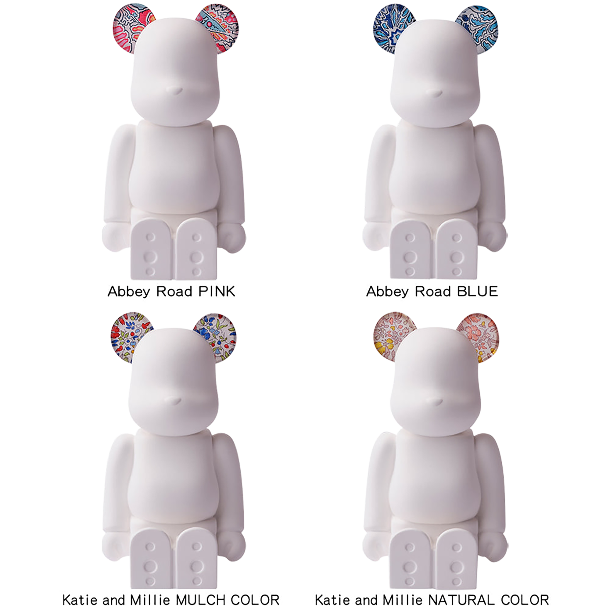 BE@RBRICK AROMA ORNAMENT No.0 LIBERTY FABRICS Abbey Road PINK/Abbey Road BLUE/Katie and Millie MULCH COLOR/Katie and Millie NATURAL COLOR