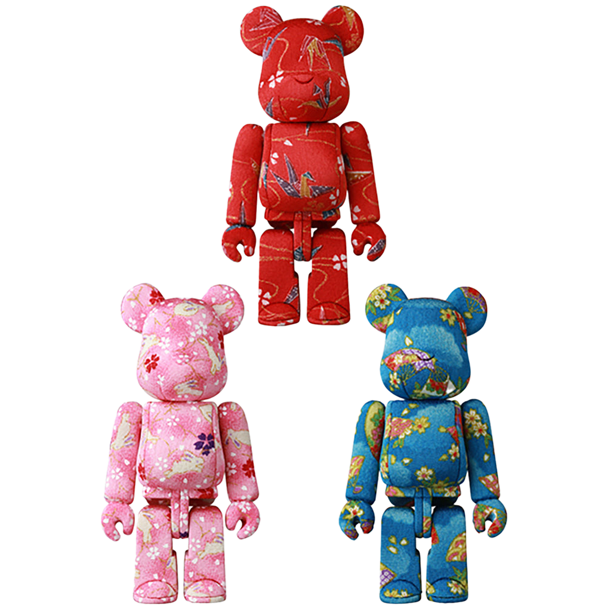 木目込みBE@RBRICK 新色(折り鶴、桜にウサギ、扇に桜)