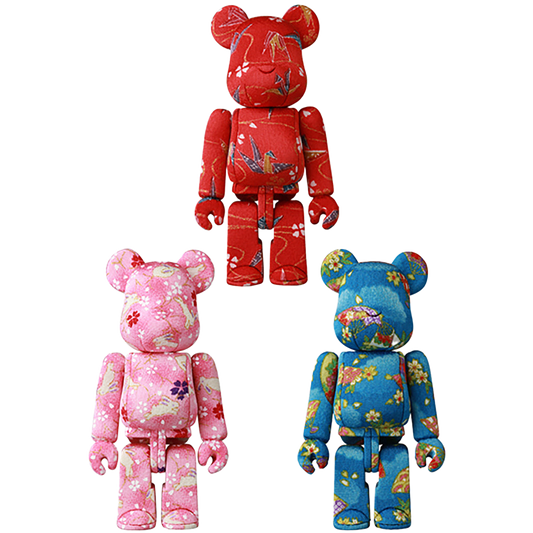 木目込みBE@RBRICK 新色(折り鶴、桜にウサギ、扇に桜)