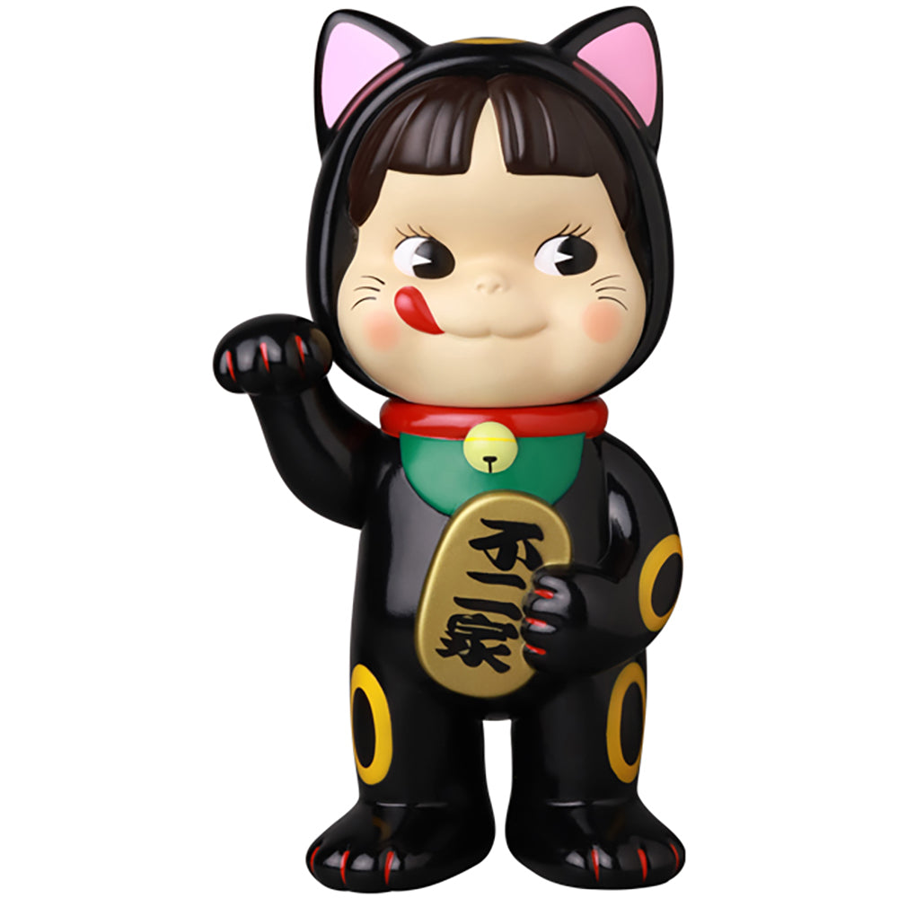 不二家ソフビコレクション 招き猫ペコちゃん（黒）_0