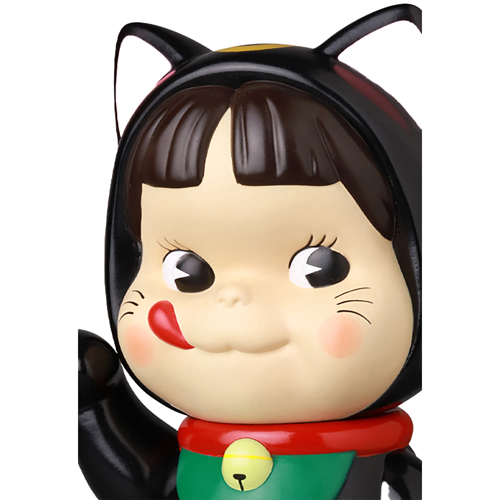 不二家ソフビコレクション 招き猫ペコちゃん（黒）