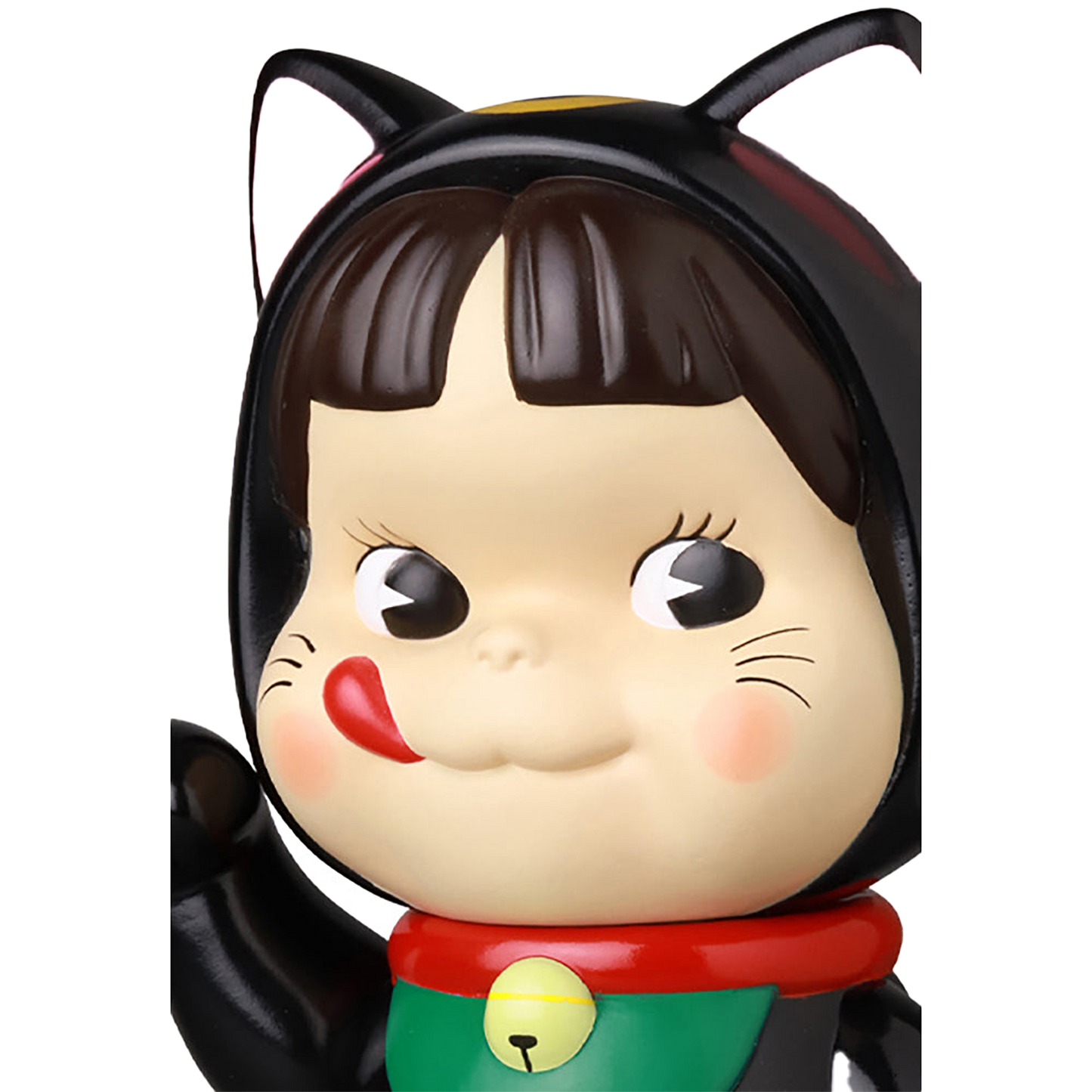 不二家ソフビコレクション 招き猫ペコちゃん（黒）